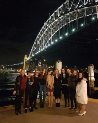 Photo sent in with this review: A group of women on the waterfront at night under the Sydney Harbour Bridge