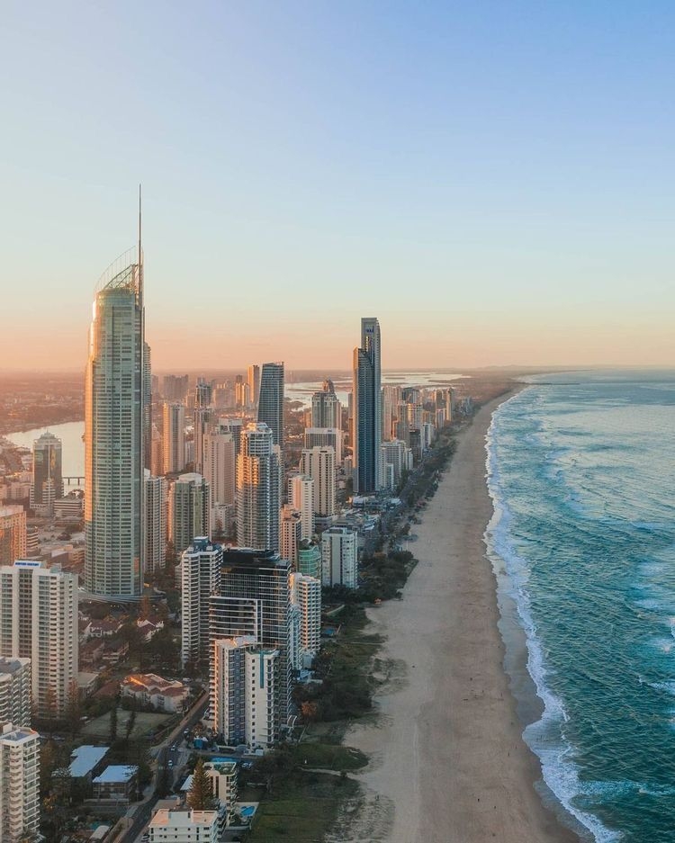 Gold Coast towers beside the beach